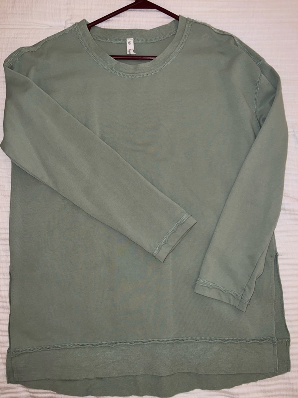 Light Green Long Sleeve Crewneck Top